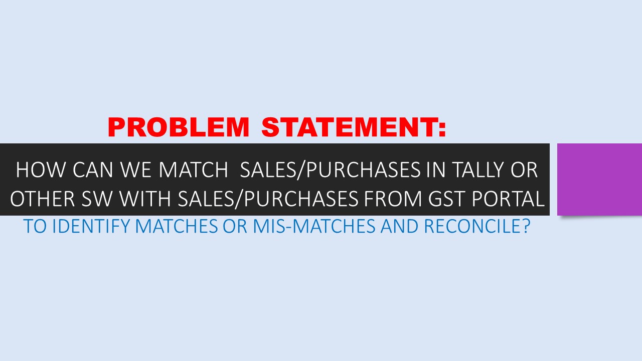 How can we match sales/Purchase in Tally
