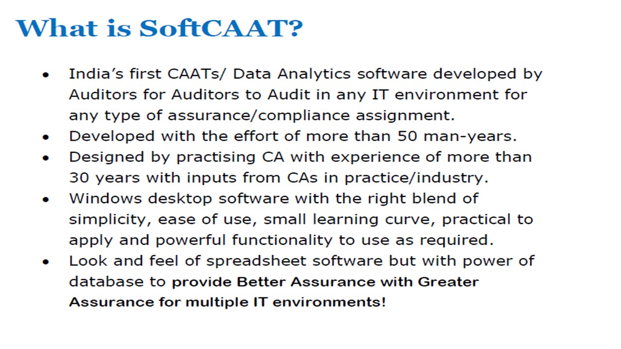 What is SoftCAAT BI 3