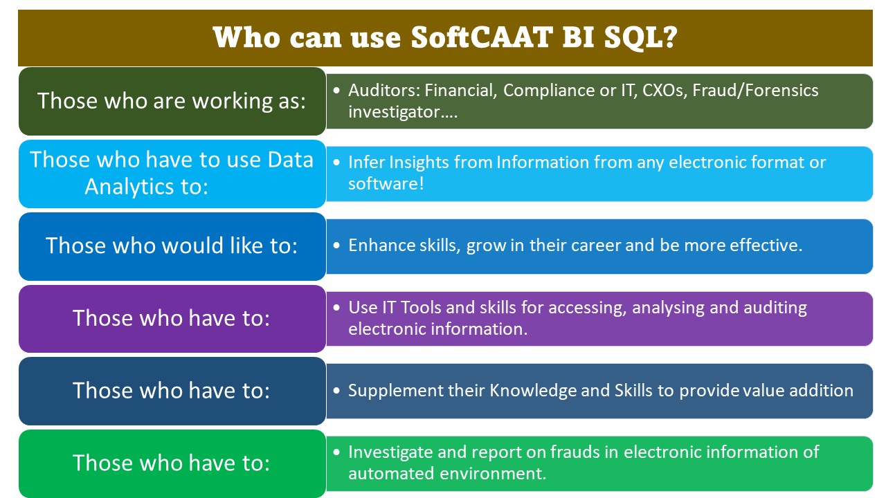 What is SoftCAAT BI SQL 5