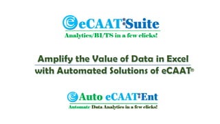 Global Leading Solution Provider in Data Analytics
for Empowering Professionals to realise potential
by Applying Thought t...