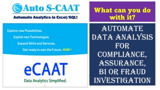 Solutions and Opportunities: Standardise
Assurance Process
Get
Right
Data
Curate
&
Validate
Data
List
Tests to
Perform
Lis...