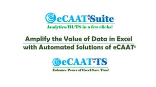 Global Leading Solution Provider in Data Analytics
for Empowering Professionals to realise potential
by Applying Thought t...