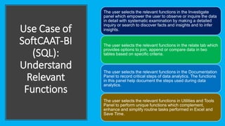 Intro of Key Features of SoftCAAT BI SQL Software