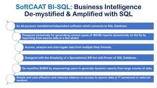 Features of SoftCAAT SQL BI Version
 