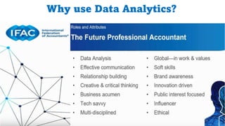 Data Analytics in 4 Steps
1.Understand
Business Process
Controls
2. Identify
Information Criteria
for Evaluation
3. Use Sp...